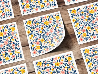 Colorful Floral Pattern Decorative Sticker Sheet