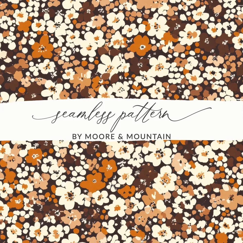 Moore & Mountain Floral Seamless Pattern Design
