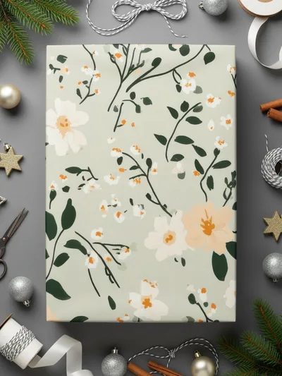 Elegant Floral Patterned Gift Wrap for Special Occasions