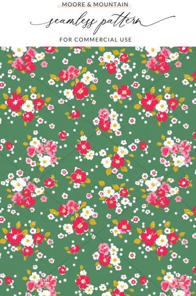 Floral Seamless Pattern for Commercial Use Design