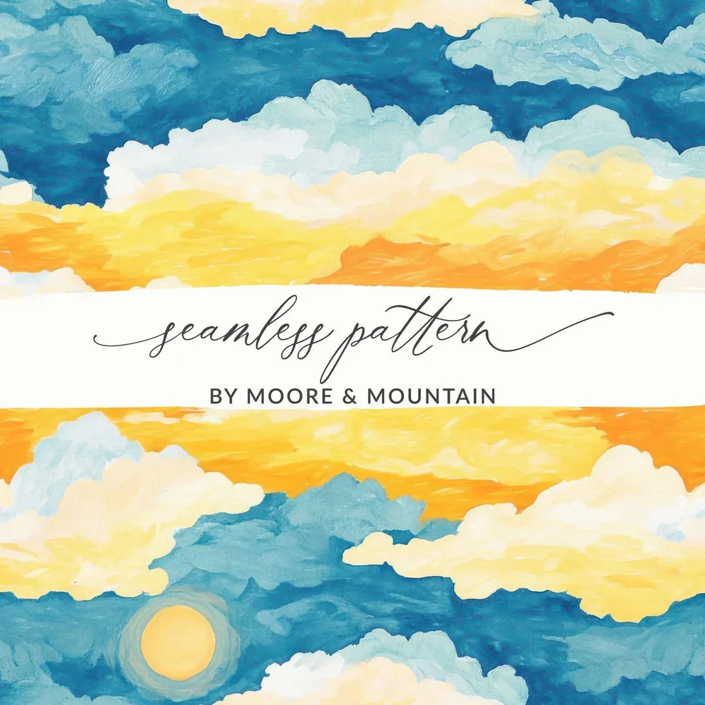 Dreamy Sky Digital Paper, Sunset Clouds Pattern, Seamless Digital Paper, Sky Background, Abstract Digital Paper, JPEG Digital File