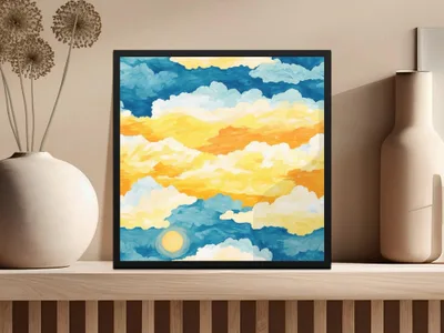 Dreamy Sky Digital Paper, Sunset Clouds Pattern, Seamless Digital Paper, Sky Background, Abstract Digital Paper, JPEG Digital File