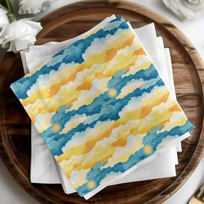 Dreamy Sky Digital Paper, Sunset Clouds Pattern, Seamless Digital Paper, Sky Background, Abstract Digital Paper, JPEG Digital File