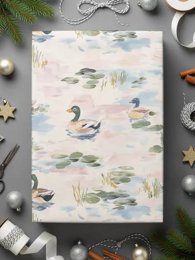 Toile With Ducks Seamless Background Pattern - Moore and Mountain