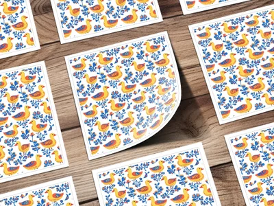 Duck Seamless Pattern Digital, Floral Repeat Pattern, Farm Animal Design, Kids Room Decor, Fabric Design, Scrapbooking Paper - Moore and Mountain