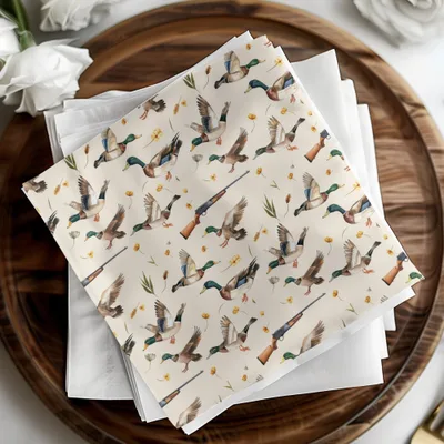 Duck and Shotgun Print Design Hunting Theme Product