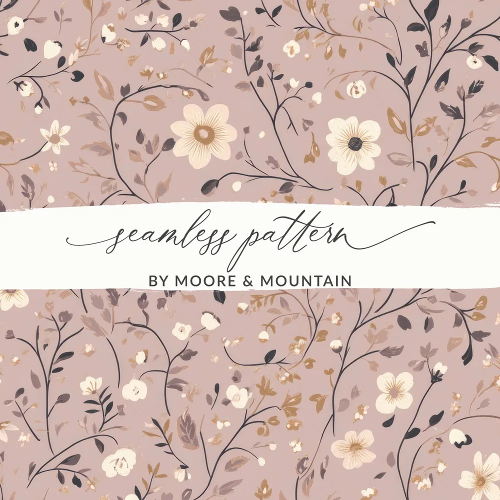 Elegant Floral Seamless Pattern by Moore & Mountain