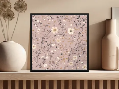 Elegant Botanical Flower Design Framed Art Print