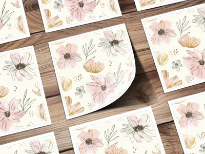 Beautiful Blossom Floral Pattern Design Art Prints