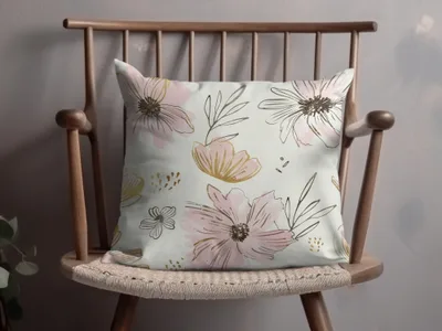 Elegant Floral Patterned Cushion for Home Decor