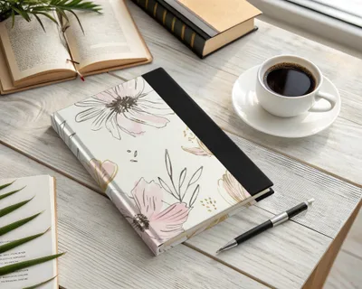 Floral Blossom Design Hardcover Journal Notebook