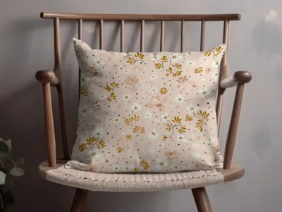 Floral Pattern Decorative Throw Pillow for Sofa or Chair
