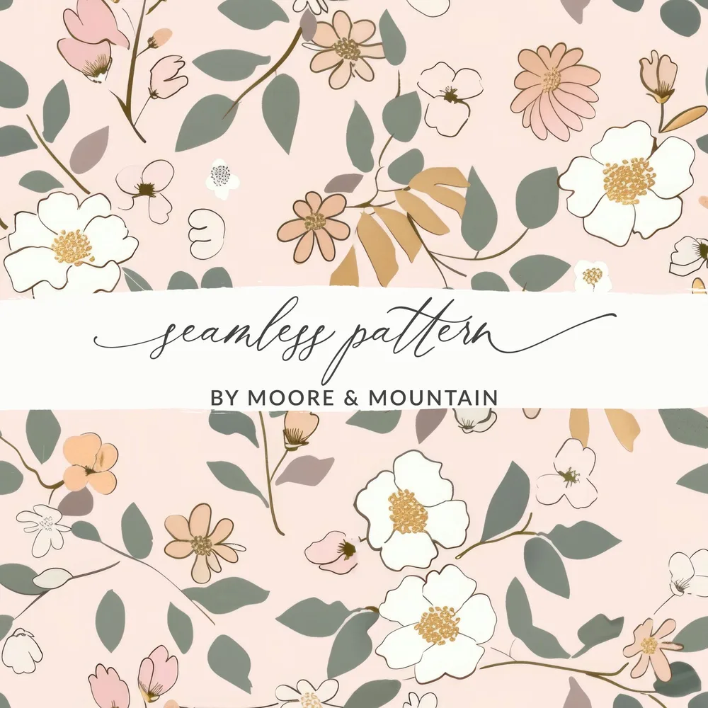 Floral Seamless Pattern by Moore and Mountain Design