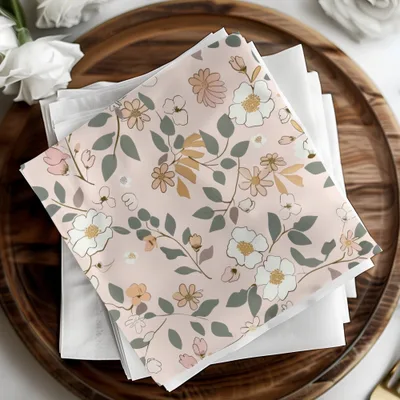 Elegant Floral Print Cloth Perfect for Gifts Home Decor