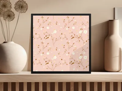 Elegant Botanical Floral Pattern Art Print Decor
