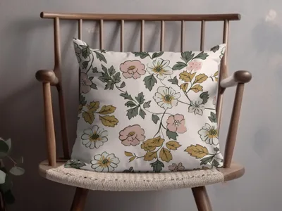Pastel Floral Pattern Decorative Cushion Pillow