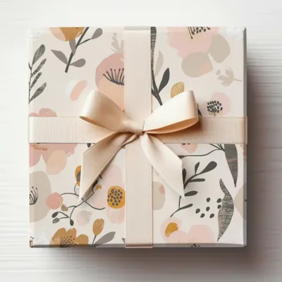 Elegant Floral Design Gift Box with Bow for Special Occasions