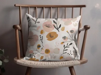 Stylish Decorative Floral Pattern Throw Pillow