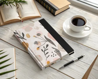 Floral Pattern Hardcover Notebook for Stylish Note-taking