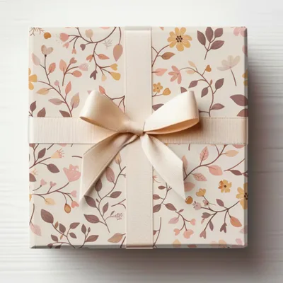 Elegant Floral Gift Box with Ribbon for Special Occasion