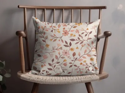 Chic Pastel Floral Patterned Home Decor Pillow