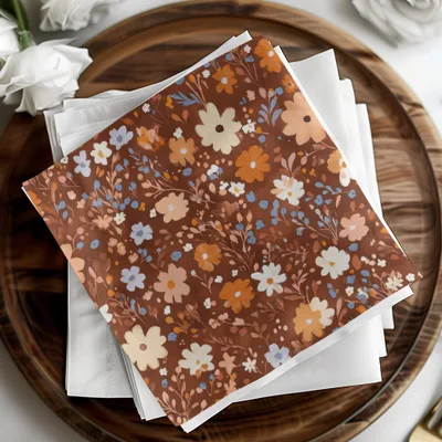 Floral Pattern Napkins for Elegant Table Decoration