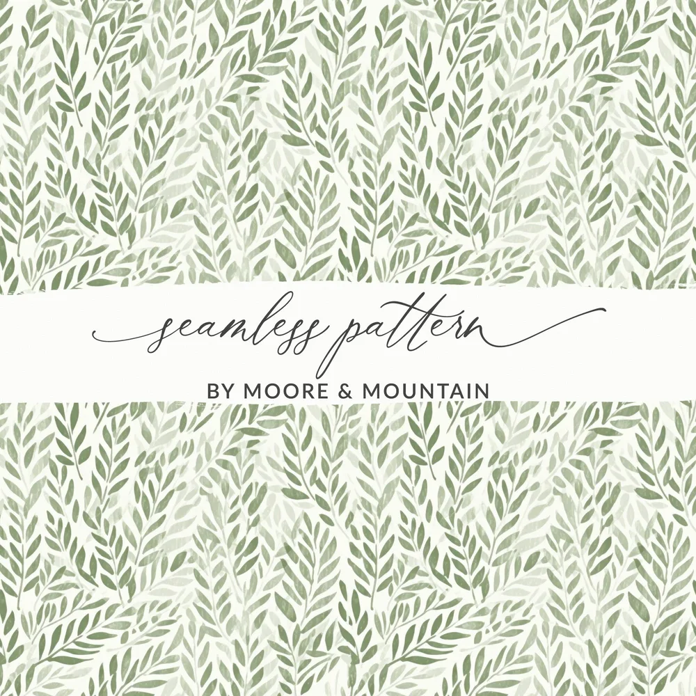 Green Seamless Pattern by Moore & Mountain design