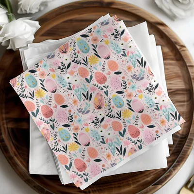 Easter Egg Floral Digital Paper, Spring Seamless Pattern, Pastel Flower Print, Scrapbook Paper Pack, Fabric Design, Digital Download - Moore and Mountain