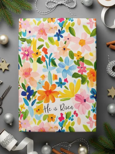 Easter Floral He is Risen Pattern Delicate Springtime Design Seamless Pattern - Moore and Mountain