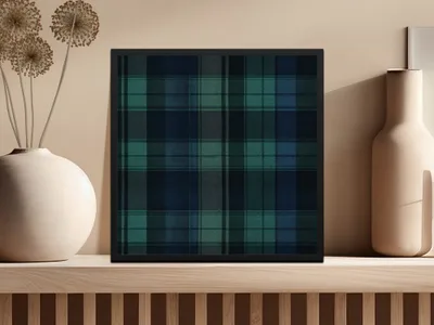 Elegant Black and Green Tartan Seamless Pattern Design Digital - Moore and Mountain