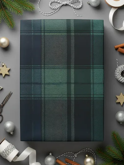 Elegant Black and Green Tartan Seamless Pattern Design Digital - Moore and Mountain