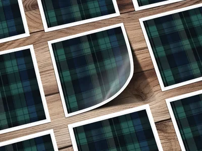 Elegant Blue And Green Plaid Scottish Tartan Background - Moore and Mountain