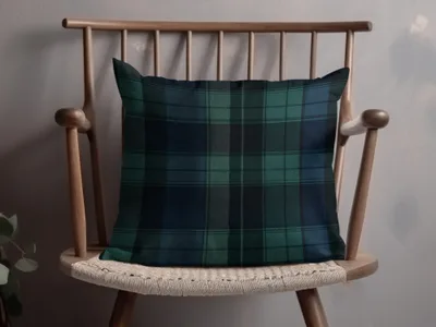 Elegant Blue And Green Plaid Scottish Tartan Background - Moore and Mountain