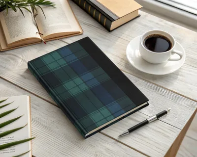 Elegant Blue And Green Plaid Scottish Tartan Background - Moore and Mountain