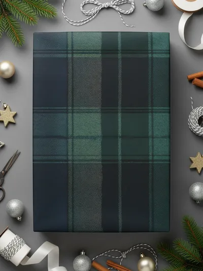 Elegant Blue And Green Plaid Scottish Tartan Background - Moore and Mountain