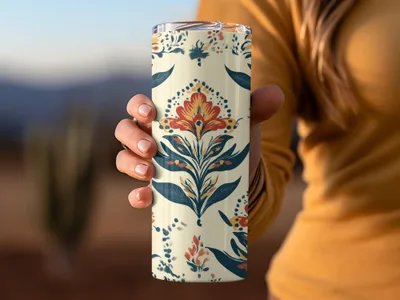 Elegant Floral Arrangement for a Seamless Indian Pattern - Moore and Mountain