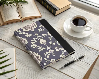 Elegant Floral Seamless Indian Pattern Dark Blue Design - Moore and Mountain