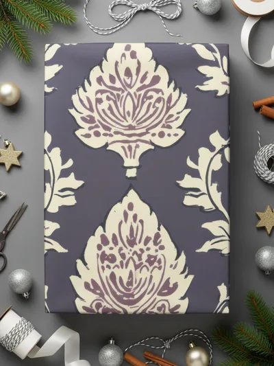 Elegant Floral Seamless Indian Pattern Dark Blue Design - Moore and Mountain