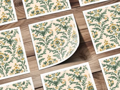 Elegant Floral Seamless Pattern with Greenery and Blooms Digital - Moore and Mountain