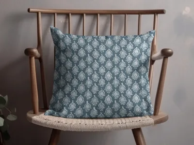Elegant Blue and White Decorative Pillow Product