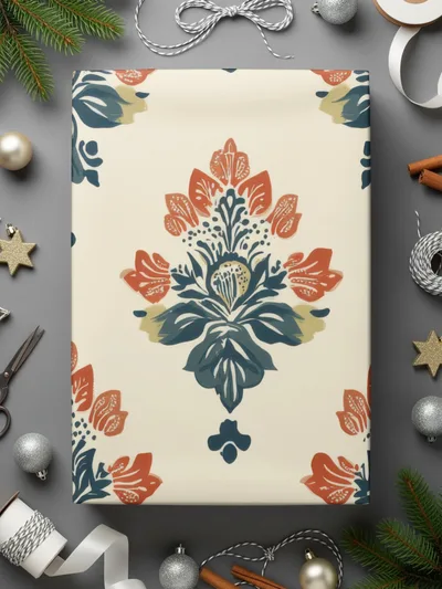 Elegant Seamless Indian Pattern Floral Design Digital Geometric - Moore and Mountain