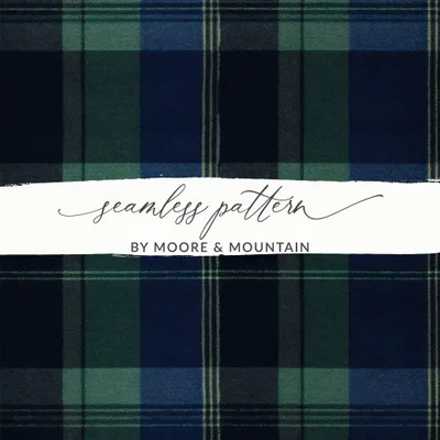 Elegant Seamless Navy Blue Tartan Fashionable Fabric
