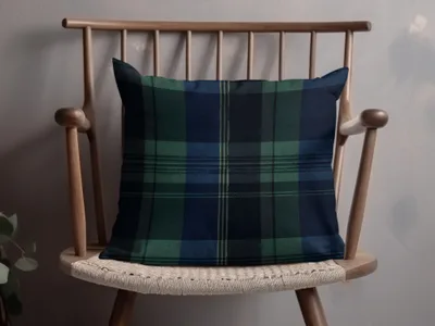 Elegant Seamless Navy Blue Tartan Fashionable Fabric - Moore and Mountain