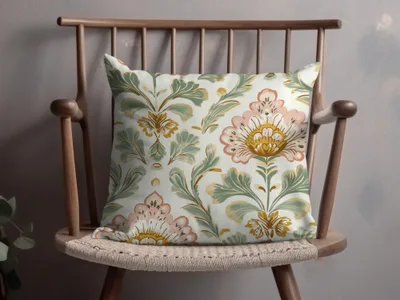 Elegant Vintage Floral Chintz Pattern for Textile Design