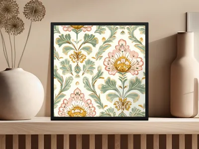 Elegant Vintage Floral Chintz Pattern for Textile Design