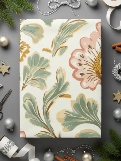 Elegant Vintage Floral Chintz Pattern for Textile Design