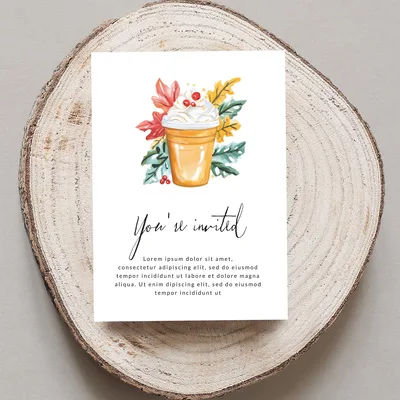 Fall Coffee PNG Digital Download, Watercolor Pumpkin Spice Latte Clipart, Cozy Autumn Iced Coffee Sublimation Design, Thanksgiving Clipart