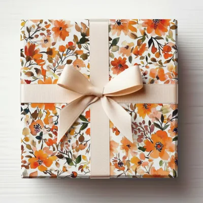 Elegant Floral Gift Box with Ribbon Perfect for Any Occasion