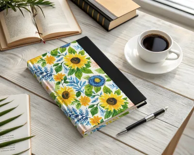 Fall Seamless Watercolor Sunflower Floral Repeat Pattern Garden Illustration - Moore and Mountain