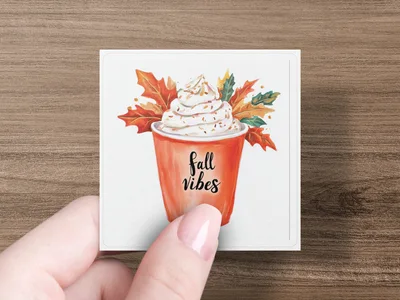 Fall Vibes Coffee PNG Digital Download, Watercolor Pumpkin Spice Latte Clipart, Cozy Autumn Drink Sublimation Design, Fall Aesthetic Art